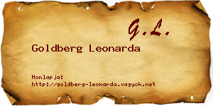 Goldberg Leonarda névjegykártya